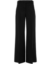 McQueen - High Wasit Wide-Leg Trousers - Lyst