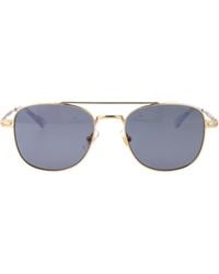 Montblanc - Eyewear Double Bridge Pilot Frame Sunglasses - Lyst