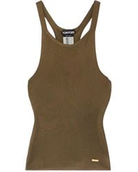 Tom Ford - Logo-Plaque Knitted Top - Lyst