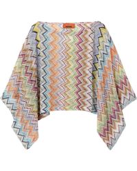 Missoni - Striped Cropped Metallic Crochet-Knit Top - Lyst