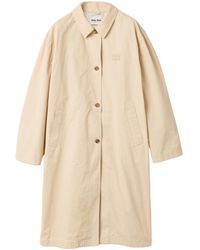 Miu Miu - Old Gabardine Single-Breasted Trench Coat - Lyst