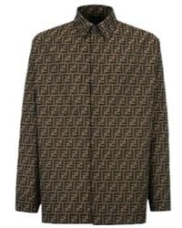 Fendi - All-Over Monogram Jacquard Overshirt - Lyst