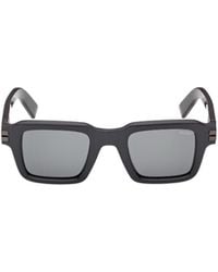 ZEGNA - Rectangular Frame Sunglasses - Lyst