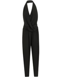 ANDAMANE - Astra Halterneck Draped Jumpsuit - Lyst