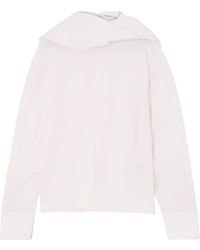 Carven - Scarf-Detailed Voile Blouse - Lyst