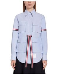 Thom Browne - Four-Pocket Grosgrain Band Oxford Shirt - Lyst