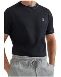 Brunello Cucinelli - Logo Embroidered Layered T-Shirt - Lyst