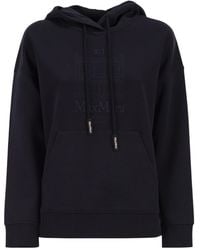 Max Mara - Andrea Logo Embroidered Drawstring Hoodie - Lyst