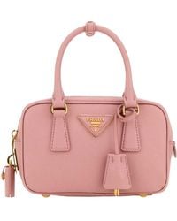Prada - Triangle-Logo Zipped Tote Bag - Lyst
