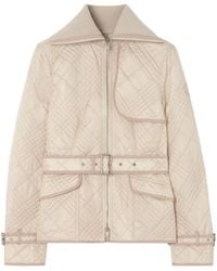 Burberry - Micro Check-Stitch Nylon Abbeydale Jacket - Lyst