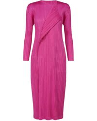 Pleats Please Issey Miyake - Pleats Please Issey Miyake Light Wave Midi Dress - Lyst