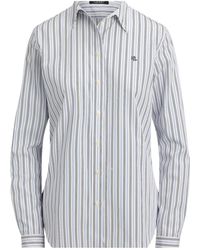 Ralph Lauren - Broadcloth Striped Cotton Shirt - Lyst