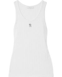 Rabanne - Logo-Plaque Sleeveless Tank Top - Lyst
