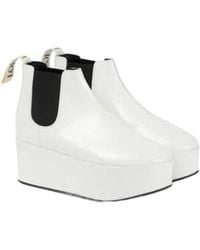 Loewe - Patent Leather Platform Chelsea Boots - Lyst