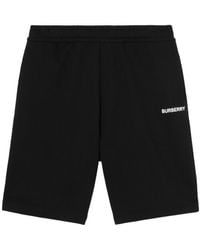 Burberry - Logo Print Elasticated-Waist Shorts - Lyst