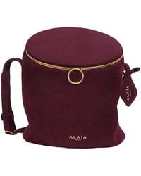 Alaïa - La Canette Small Suede Shoulder Bag - Lyst