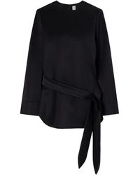 TOTEME - Belted Long-Sleeve Top - Lyst