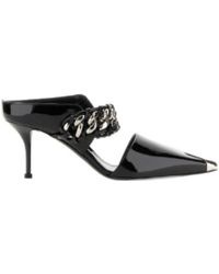 McQueen - Pointed Toe Slip-On Sandals - Lyst