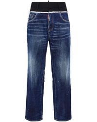 DSquared² - Mid-Rise Panelled Straight-Leg Jeans - Lyst
