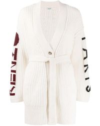 KENZO - Knitted Inlaid Logo Cardigan - Lyst