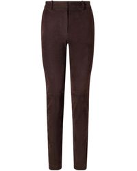 JOSEPH - Slim-Fit Straight Suede Trousers - Lyst