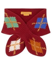 Guest In Residence - Diamond-Patterned Bow Scarf - Lyst