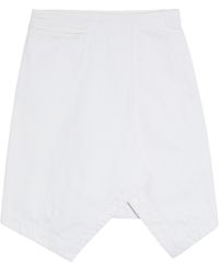 Lemaire - Asymmetric Denim Mini Skirt - Lyst