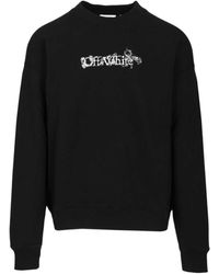 Off-White c/o Virgil Abloh - Heraldic Arrow Skate Crewneck Sweatshirt - Lyst