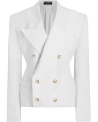 Dolce & Gabbana - Structured Double-Breasted Blazer - Lyst
