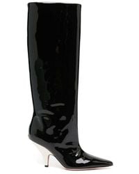 Bally - Katy 85 Leather Boots - Women's - Calf Leather/patent Calf Leather - Lyst