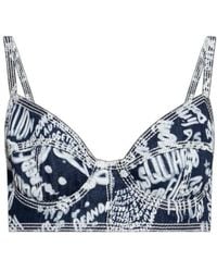 DSquared² - Cropped Denim Top - Lyst