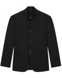 Giorgio Armani - Stand-Collar Buttoned Jacket - Lyst