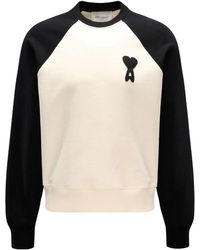 Ami Paris - Ami Raglan Logo-Appliqué Sweatshirt - Lyst