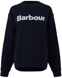Barbour - Logo Print Crew-Neck Sweatshirt - Lyst