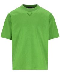 Prada - Short-Sleeved Crewneck T-Shirt - Lyst