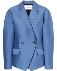 Lanvin - Textured-Satin Jacket - Lyst