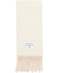 Acne Studios - Logo Patch Fringed Scarf - Lyst