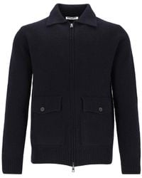 Al Duca d'Aosta - Long-Sleeve Zip-Up Cardigan - Lyst
