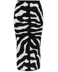 Moschino - Printed Stretch Skirt - Lyst