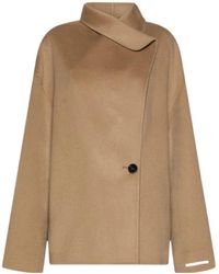 Marella - Button-Front Long-Sleeve Coat - Lyst