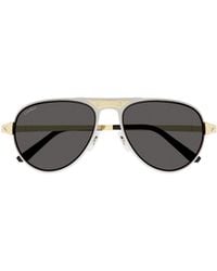Cartier - Pilot Frame Sunglasses - Lyst