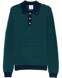 CASABLANCA - Mini Wave Logo Embroidered Polo Shirt - Lyst