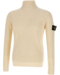 Stone Island - Ribbed High-Neck Sweater - Lyst