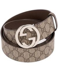Gucci - Gg Supreme Buckled Belt - Lyst