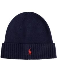 Polo Ralph Lauren - Logo-Embroidered Wool Beanie - Lyst