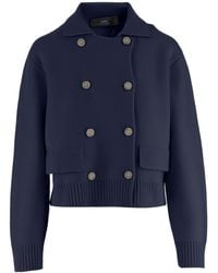 arch4 - Double-Breasted Knitted Jacket - Lyst