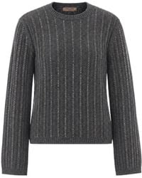 Twinset - Strass Ribbed Knitted Sweater - Lyst