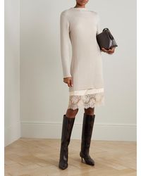 STAUD Kezia Lace-Trimmed Sequined Slip Dress in Pink | Lyst STAUD Kezia Lace-Trimmed Sequined Slip Dress in Pink | Lyst
