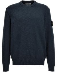 Stone Island - Compass-Badge Textured Jumper - Lyst