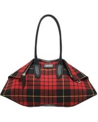 McQueen - Manta Tartan Shoulder Bag - Lyst